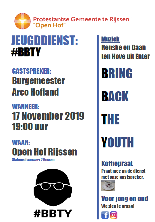 Jeugddienst #BBTY gemeente 