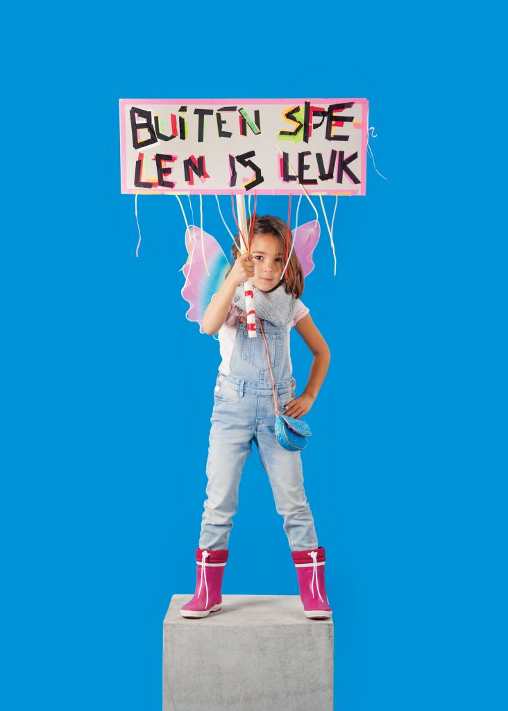 Basisschoolleerlingen in actie voor buiten spelen Jantje Beton 
