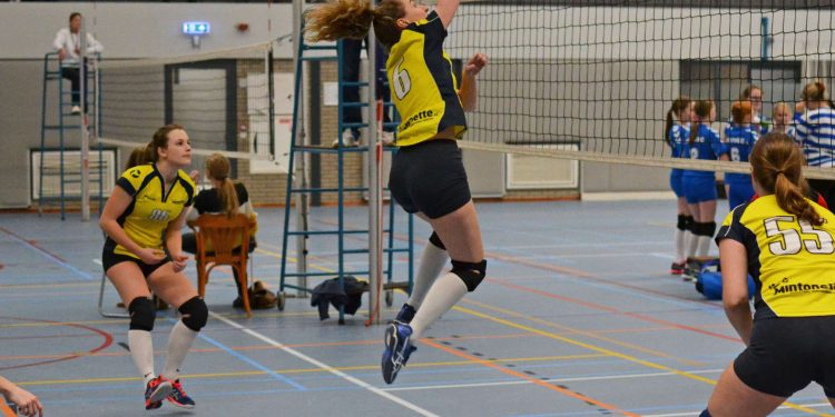 Moeizame overwinning voor volleybaldames 3 mintonette 