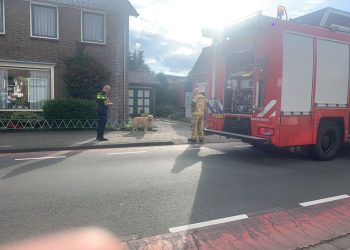 Hond gered door brandweer brandweer 