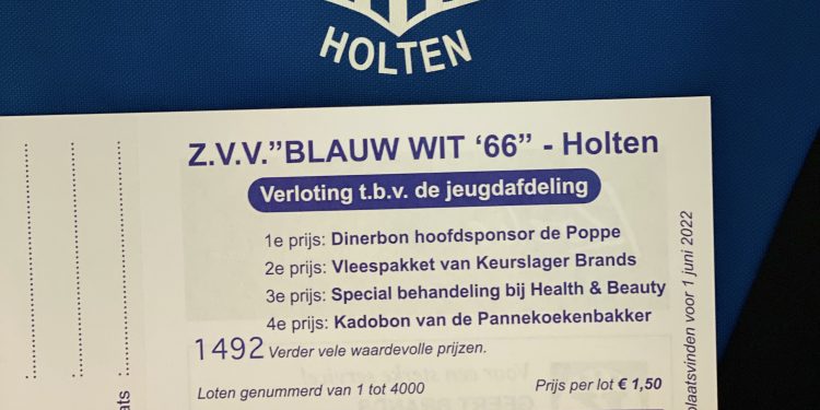 De jaarlijkse verloting van Blauw Wit ’66 is weer terug blauwwit 