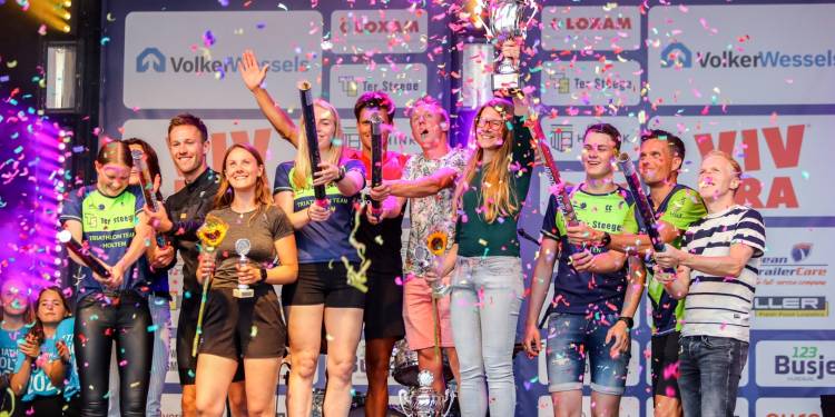 Ten Berge, Smale, Pekkeriet en Bosman kronen zich tijdens 36ste Triathlon tot Holtens kampioen triathlon 