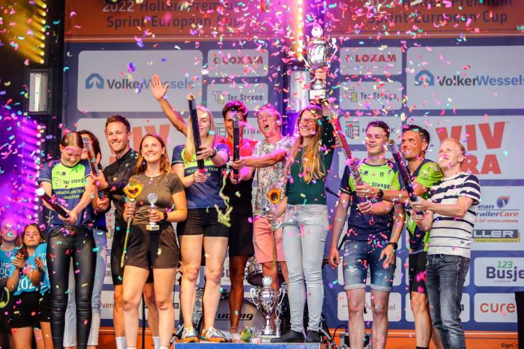 Ten Berge, Smale, Pekkeriet en Bosman kronen zich tijdens 36ste Triathlon tot Holtens kampioen triathlon 