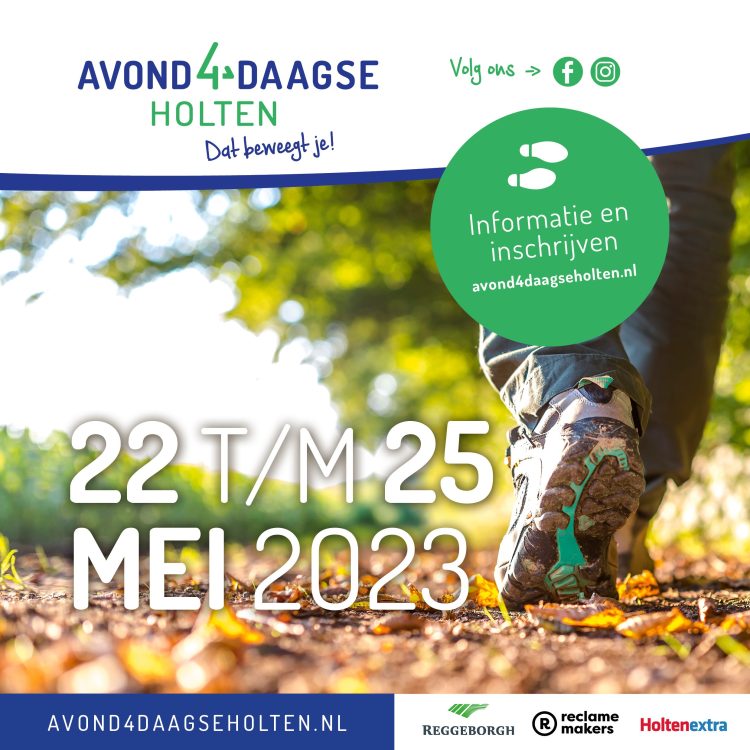 Avond4Daagse Holten 2023 – “Het loopt wel los” avond4daagse 