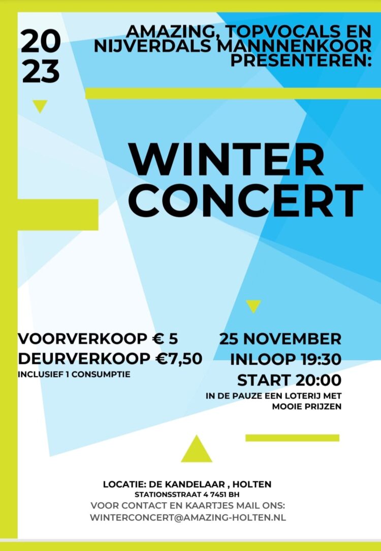 Gevarieerd winterconcert door drie koren amazing 