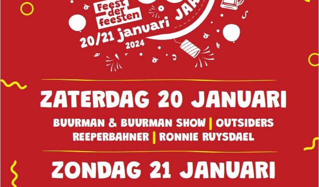 Feest in de tent Jubileum hoolter deerns fienpreuvers carnaval 