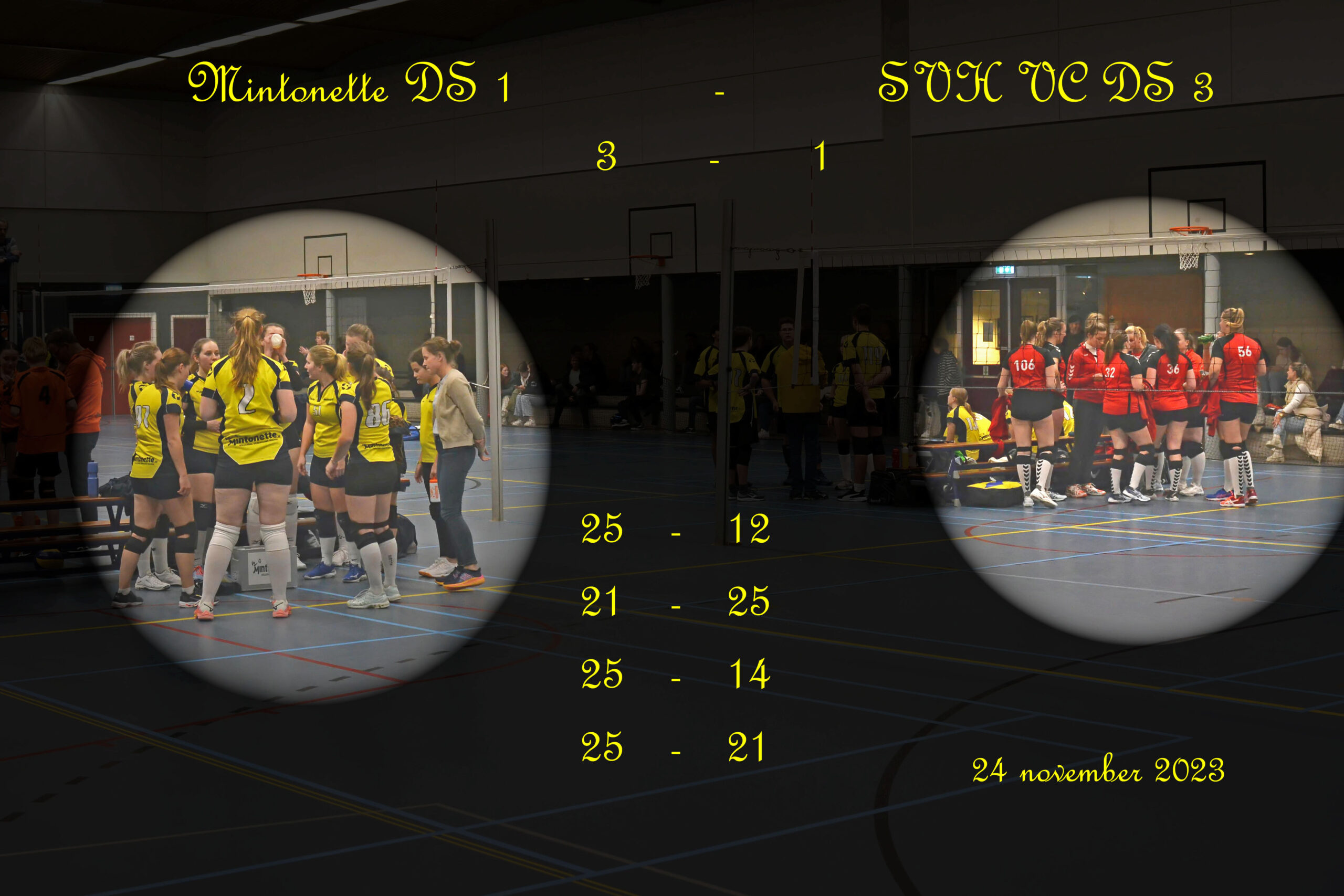 Wisselend spel Mintonette volleybaldames 1