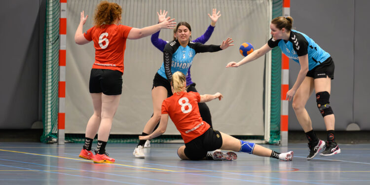 Handbaldames delven onderspit in fel duel hv holten 