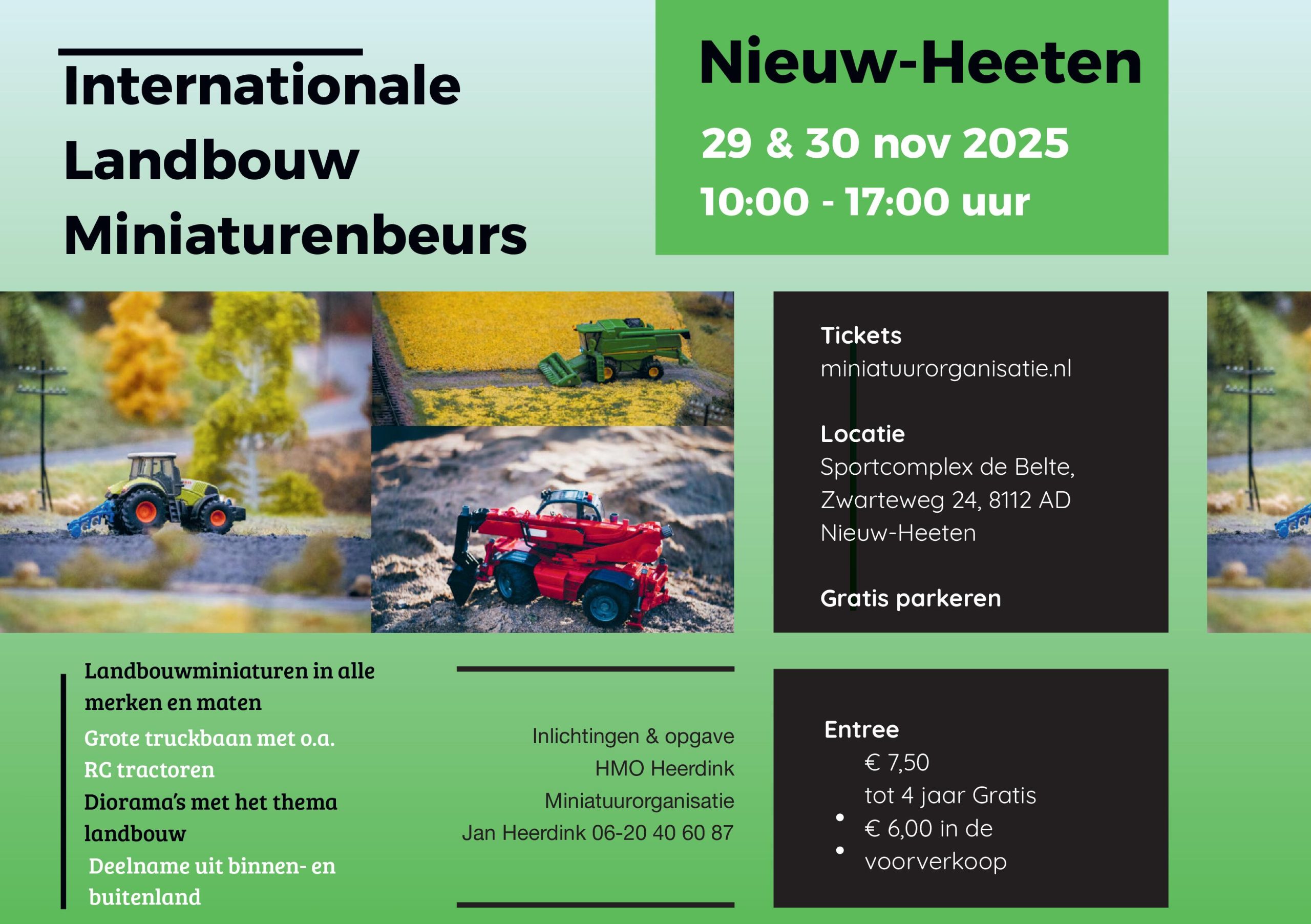 1e internationale landbouwminiaturenbeurs in Nieuw-Heeten
